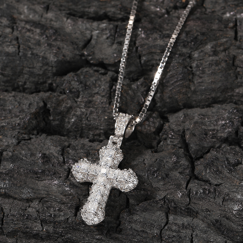Chaîne de clavicule courte polyvalente en plaqué or avec mini croix tendance pour femme, bijou tendance en diamant_voghion.com