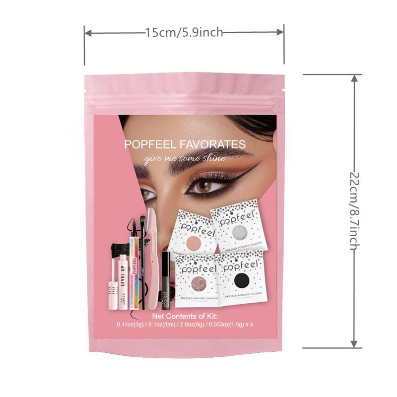 Makeup Sets POPFEEL Makeup Set Eye Shadow Lipstick Lip Gloss Eyebrow Pencil Eyeliner Combination Cosmetics Set_voghion.com