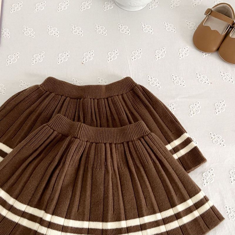 Mädchen Pullover Anzug 2023 Herbst Und Winter Neue Stil College Stil Zwei Stück Anzug Navy Stil Koreanische Version Gestrickte Bogen rock_voghion.com