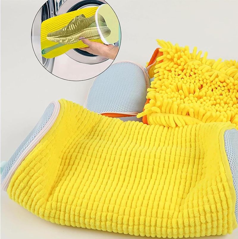 Machine Wash Shoe Bags 2-Pack, Anti-Deformation Laundry Protector, For Sneakers/Slippers, Mesh Washing Bags_voghion.com