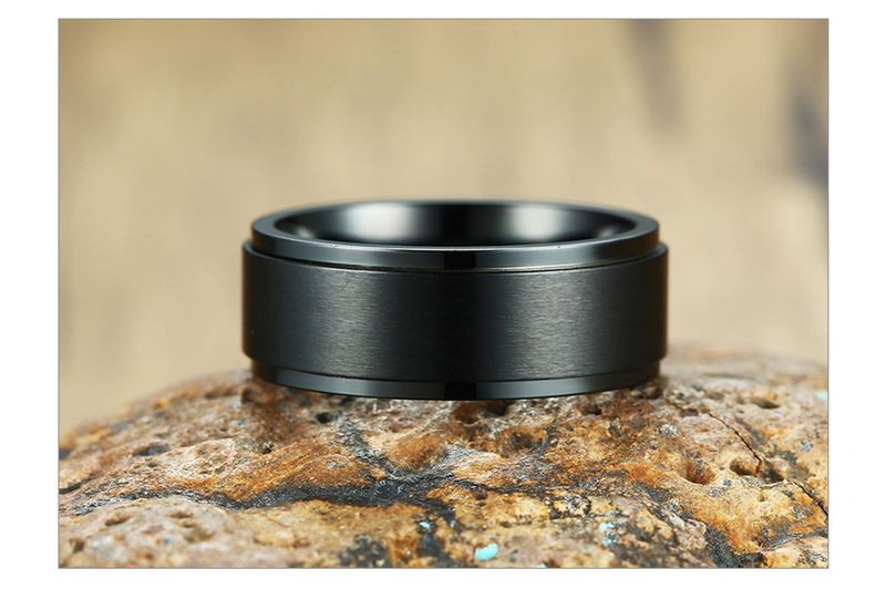 Vnox Spinner drehbar für Männer und Frauen, 6/8 mm, massiver, glänzender, matter Ehering, schlicht, lässig, klassisch, Retro, brüderlich_voghion.com