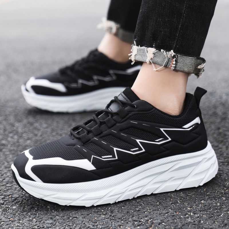Sportieve modieuze dikke zool veelzijdige papa kleur geblokte lage mesh ademende casual schoenen, grote maten herenschoenen_voghion.com