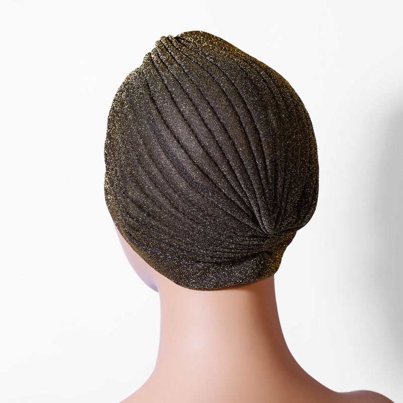 Golden Silk-Polyester Turban Hat – Middle Eastern Style Sports Headwear (Breathable & Lightweight For Active Women)_voghion.com