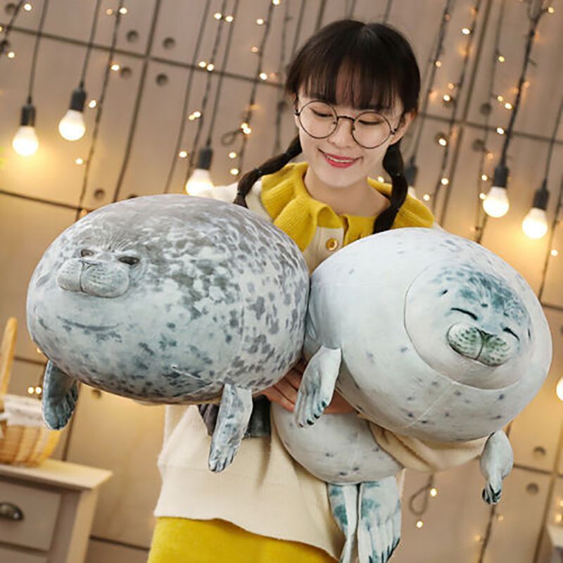 Blob Seal Large Chubby Plush Toy Animal Pillow Pet Soft And Cute Ocean Gift Stuffed Doll_voghion.com