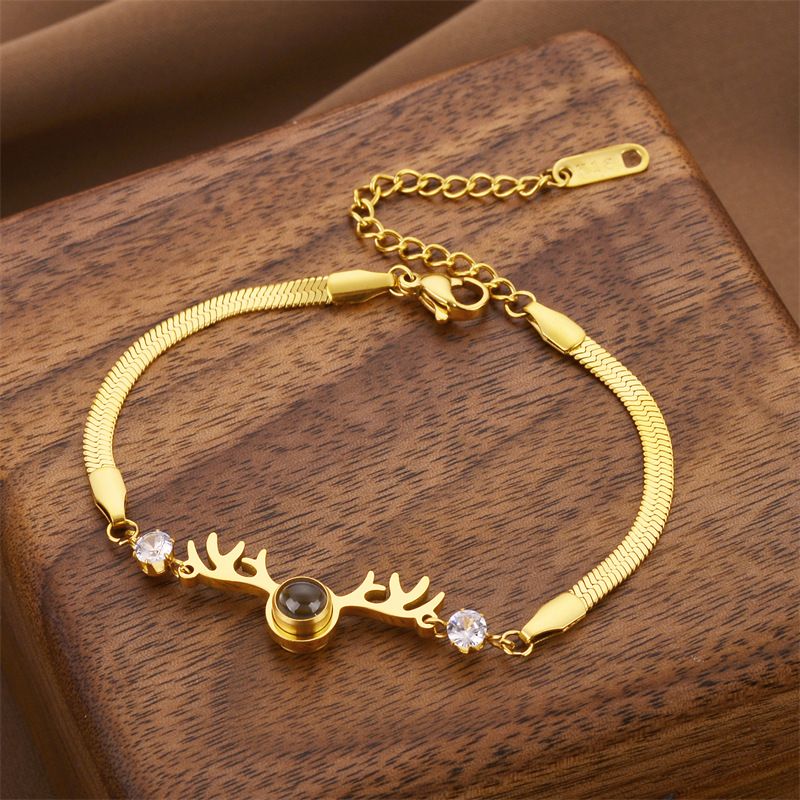 Hot Selg All The Way With You Projektion på 100 sprog. Jeg elsker dig. Armbånd i titaniumstål, kvindelig slangeben._voghion.com