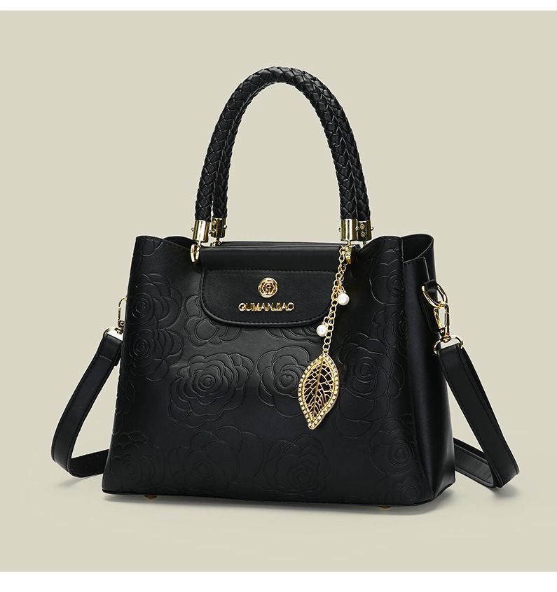 Women's Bags new solid color versatile single product camellia large capacity hand held high end women's bag shoulder bag_voghion.com