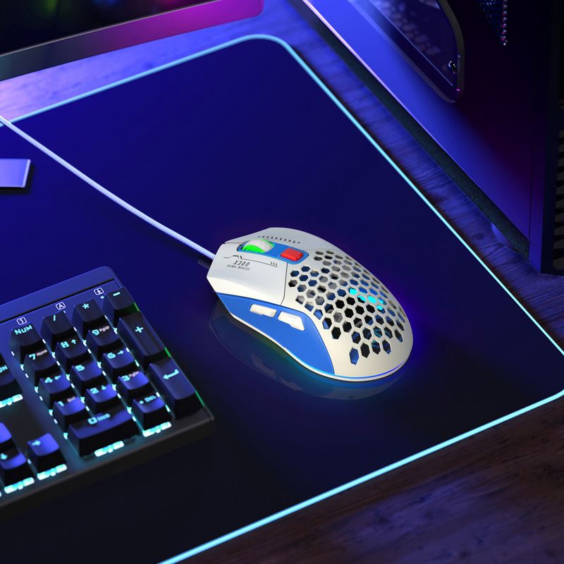 Nouvelle souris de jeu eSport filaire creuse X300 RGB lumineuse et légère Gaming_voghion.com