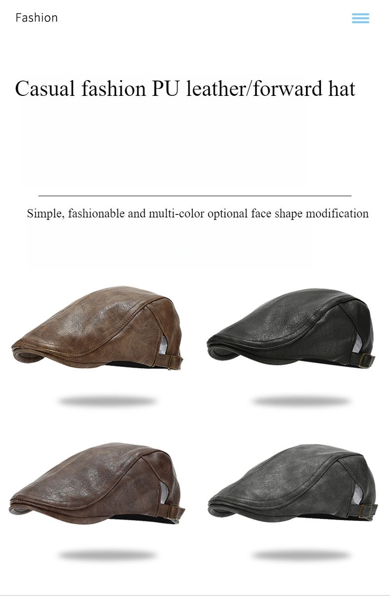 Cappello da pittore retrò da uomo, berretto versatile alla moda, berretto letterario da donna, berretto in pelle americana, cappello autunnale e invernale_voghion.com