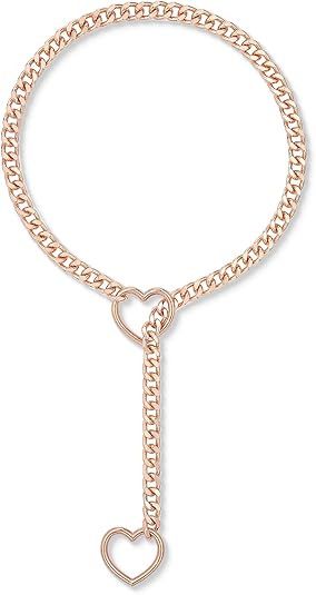 Collana con catena cubana punk fatta a mano in acciaio inossidabile con anello a forma di Y in stile lusso largo_voghion.com