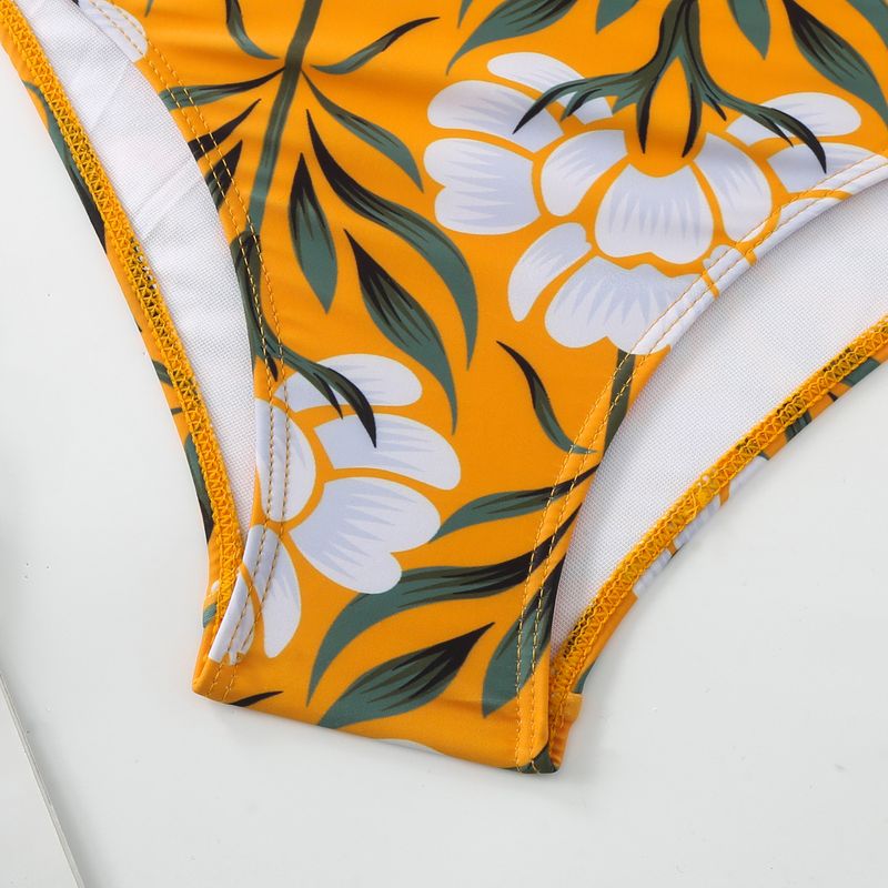 Three-dimensional Flower One-piece Swimsuit Women's Beach Vacation Dress Swimsuit_voghion.com