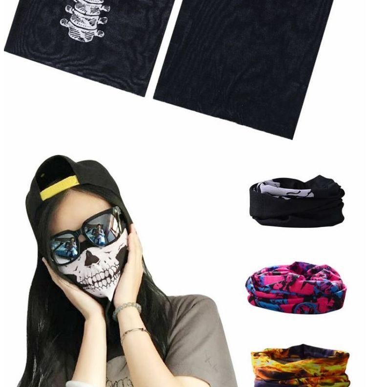 Magisches Kopftuch Totenkopf-Kopftuch Nahtlose Gesichtsmaske Outdoor Dünn Multifunktional Sonnenschutz Winddicht Für Männer Und_voghion.com