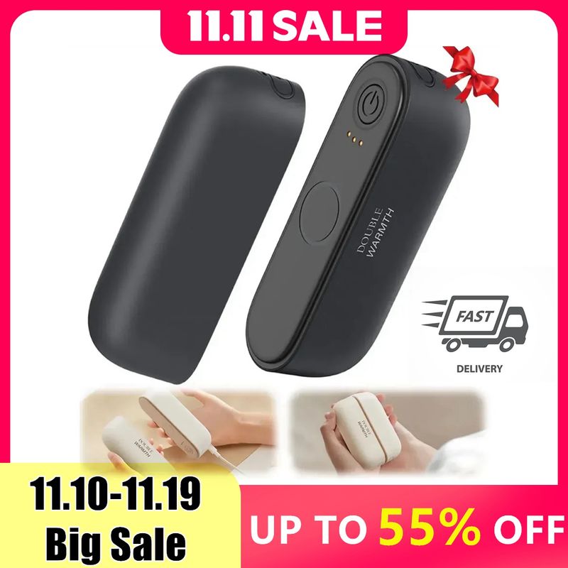 2 In 1 Magnetic Rechargeable Hand Warmers Electric Portable Handwarmers Ergonomic Compact Pocket Heater Tech Gifts_voghion.com