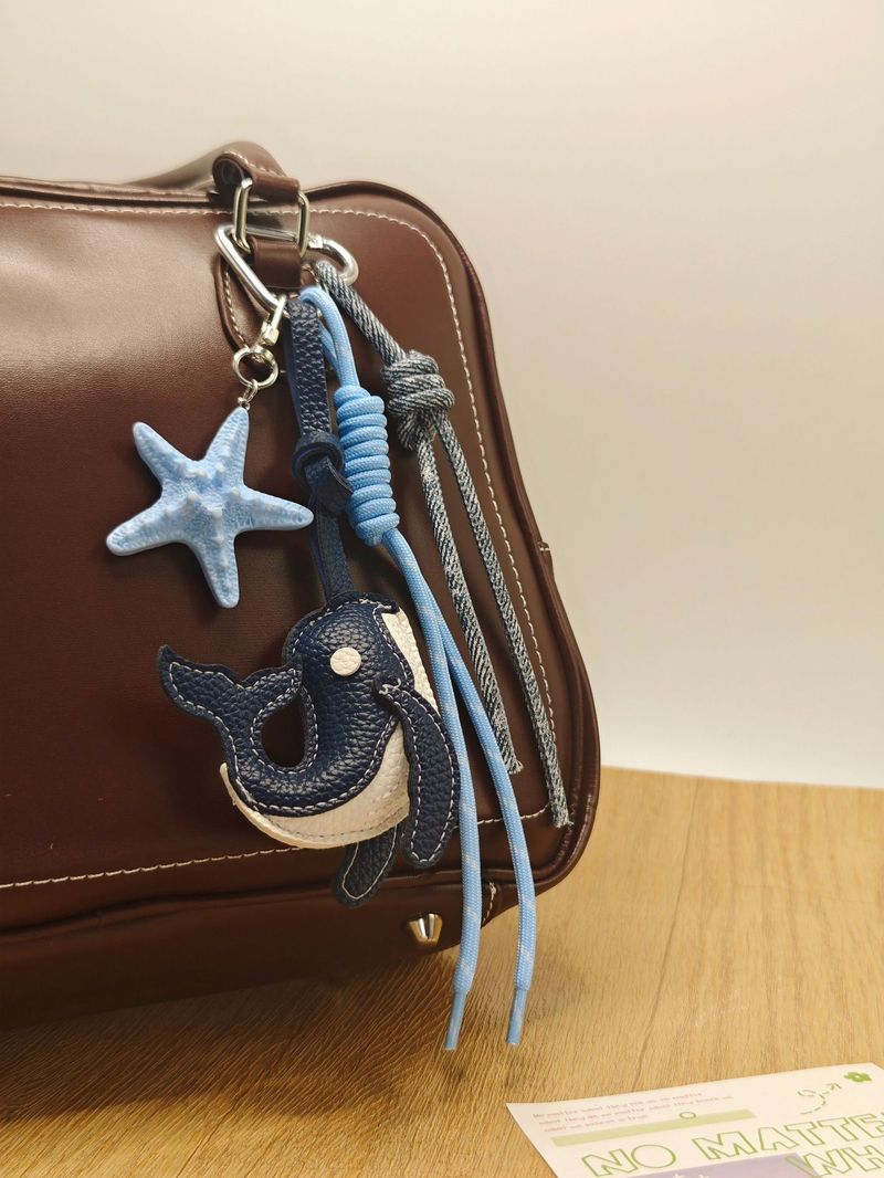 New Cartoon Starfish Braided Rope Keychain Stylish And Versatile_voghion.com