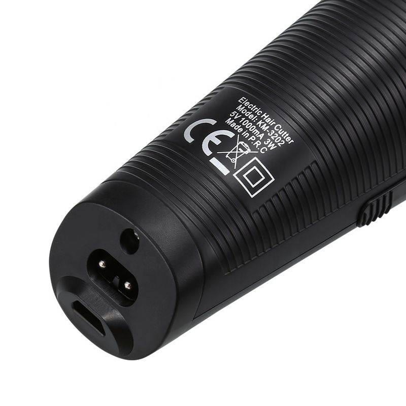 Kemei Bald Special Aço Inoxidável Cortador Bidirecional Reparador de Pêlos Aparador de Cabelo Carregamento USB Corte de Cabelo Sem Fio Hine KM-3202_voghion.com