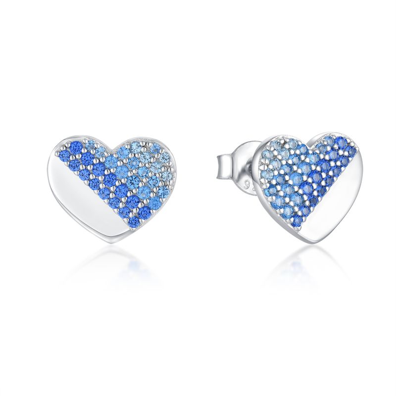 S Three Piece Set Inlaid Zircon Love Ring Earring Necklace Sier Jewelry_voghion.com