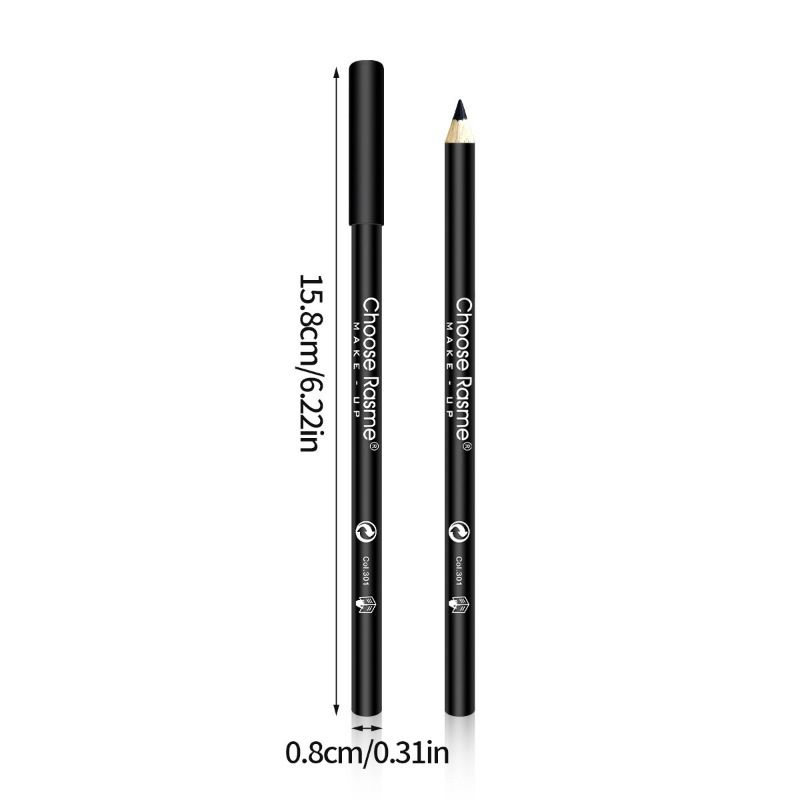 1/3Pc High Pigmented Eyeliner Pencil Black Wooden Eyeliner Eyebrow Pencil Hard Refill Smooth Black Long-Lasting Cosmetics Makeup_voghion.com