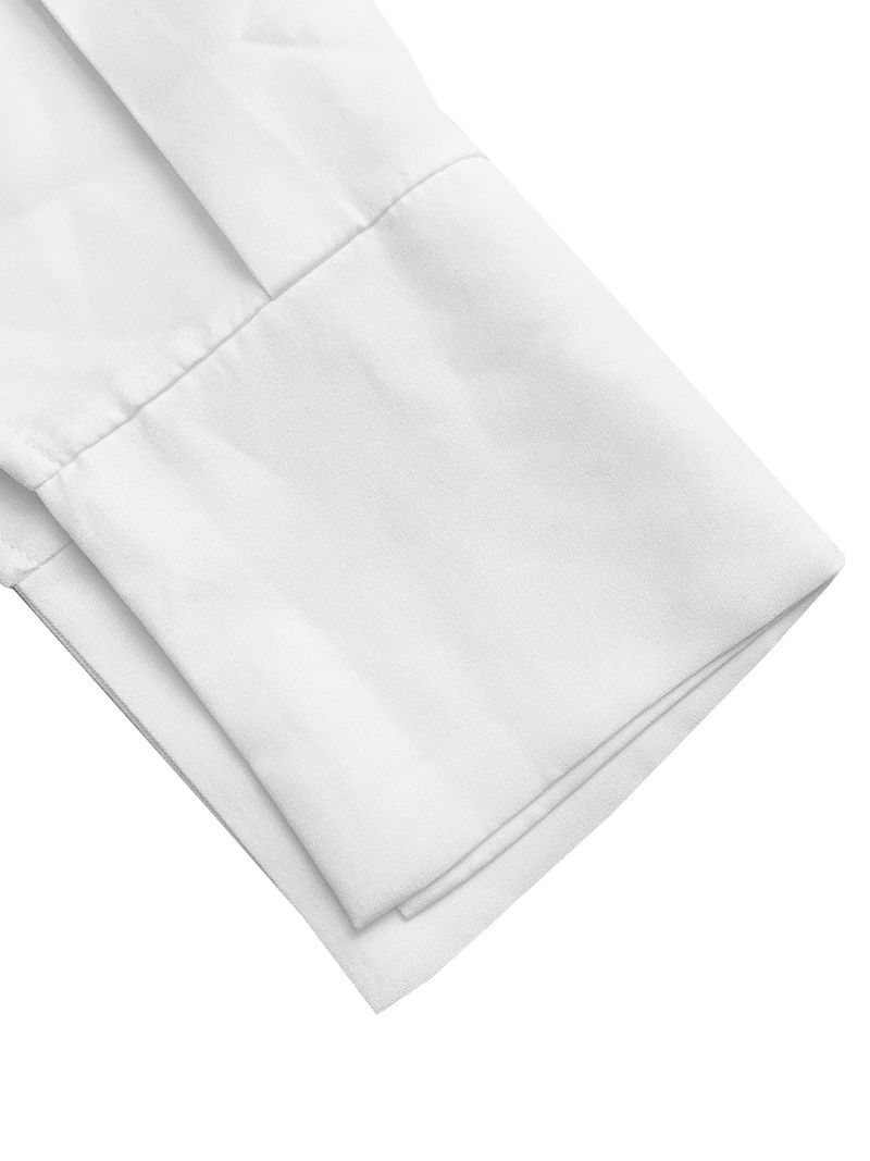 Damenbekleidung Print V-förmig Hohe Taille Schlank Goldknopf Puffrock Hemd Anzugrock_voghion.com