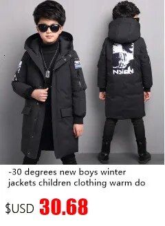 Vinter drengefrakke 2024 Ny babypelskrave Hættebomuld Plus Velvet Thicken Varm jakke til børn Parka 2-8 år Børnetøj_voghion.com