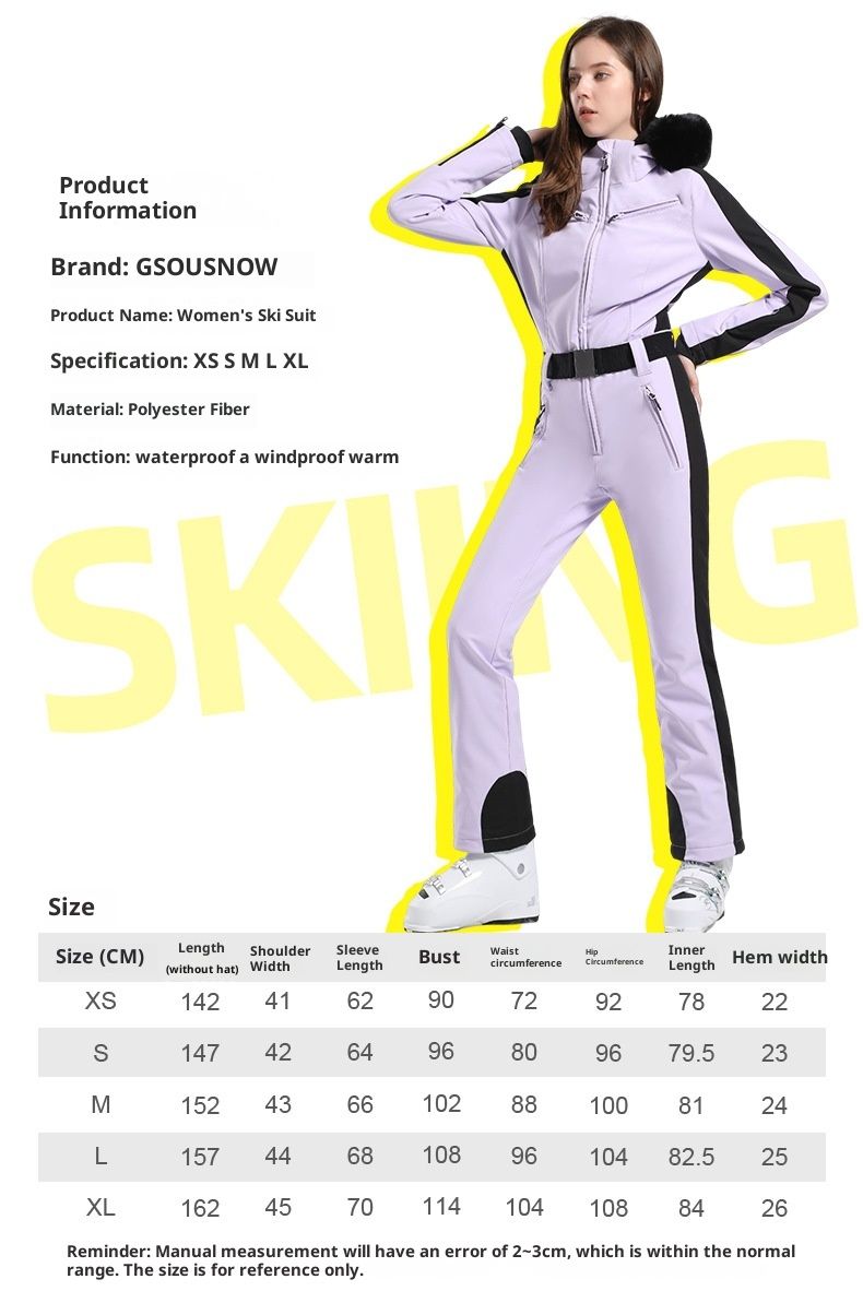 001 Nuevo conjunto de chaqueta y pantalón de esquí de una pieza para mujer, corte ajustado, ideal para snowboard y actividades al aire libre. Traje de nieve grueso, cálido y resistente al viento._voghion.com