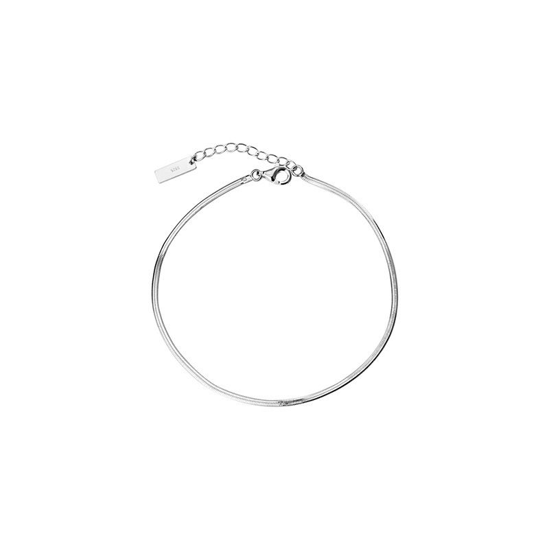 S Pure Zilveren Gladde Slangenbot Enkelband Voor Vrouwen Nieuwe Ins Stijl Licht Luxe Veelzijdig Niche Ontwerp Hoogwaardige Kettingvoet_voghion.com