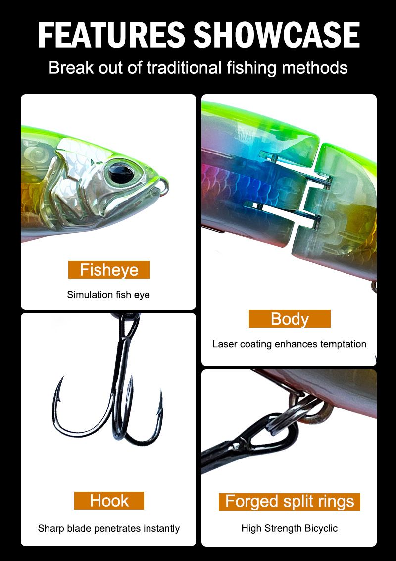 New Submersible Multi-Section Minnow Hard Lure Gear Fishing Bait Accessories_voghion.com