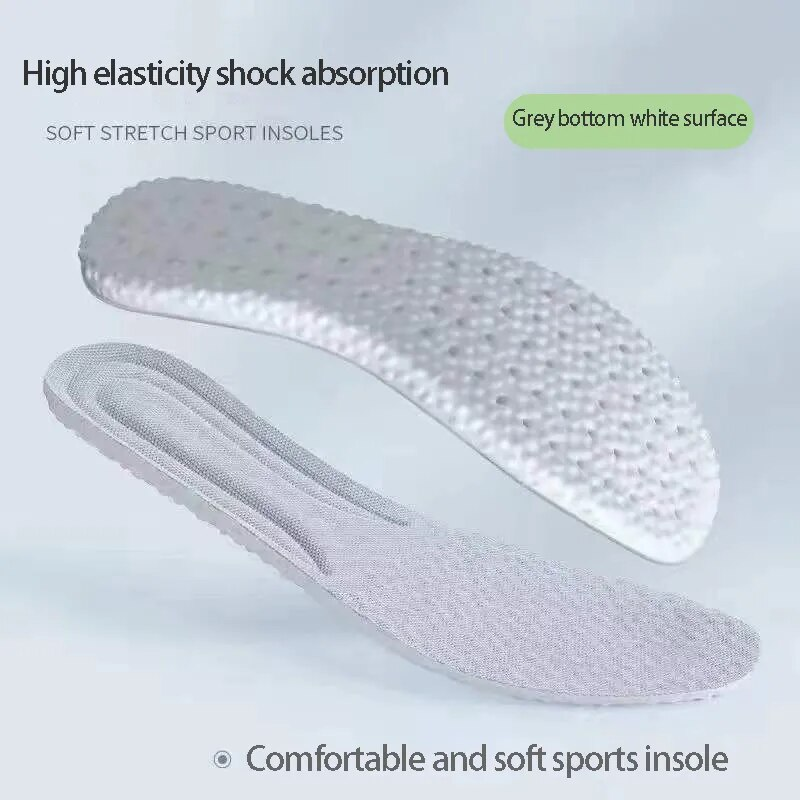 Novas palmilhas ortopédicas desodorização espuma de memória esportes correndo palmilha absorção de choque malha respirável almofada macia_voghion.com