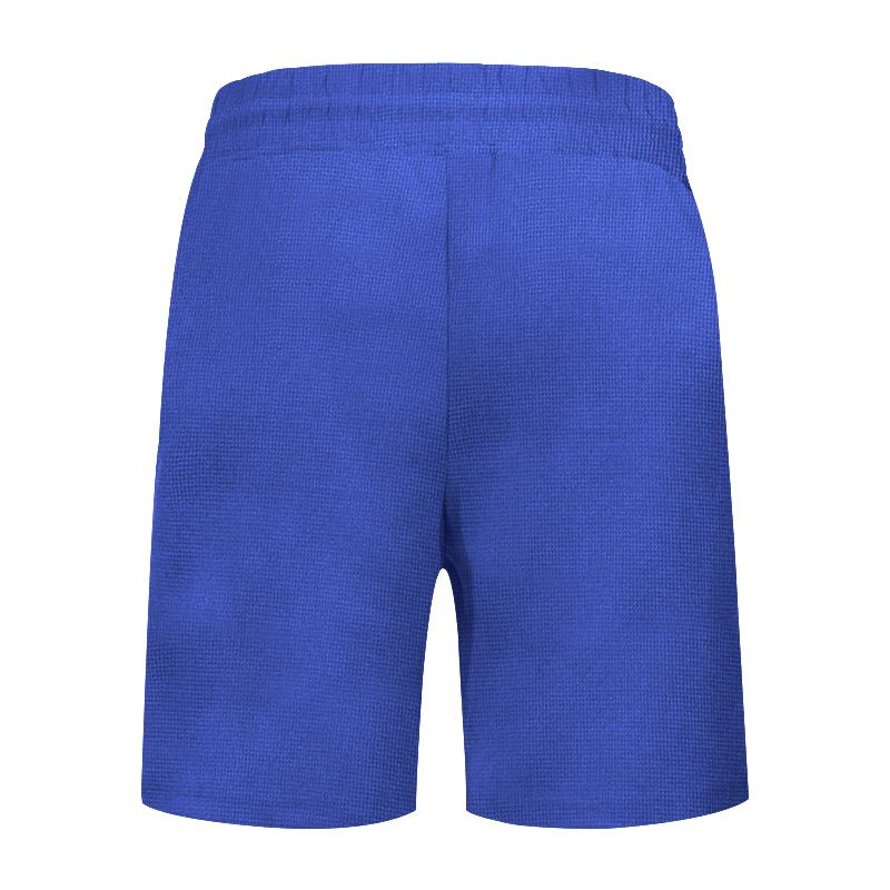 Cross-border Independent Station American Summer Casual Men's Tether Loose Henry Western Denim Waffle Short Sleeve Suit_voghion.com