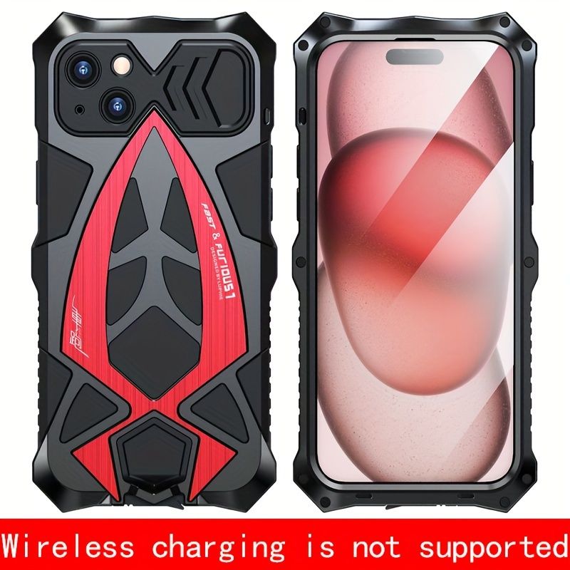 For 15 14 13 Pro Max 12 Xs 11 8 Plus Case XR SE3 SE2 Mini 7 Drop Protection Metal +Silicone Triple Protection Phone Case_voghion.com