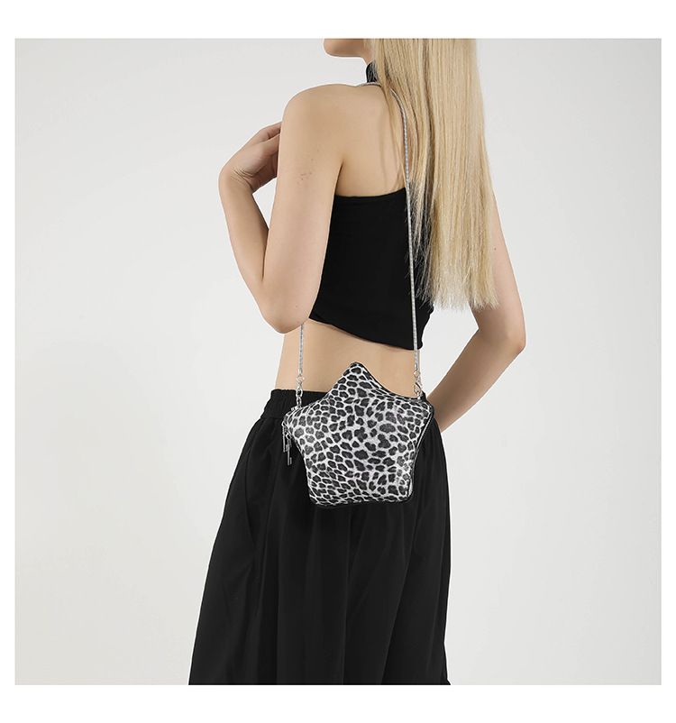 2024 Autumn/Winter Women's Crossbody Halloween Fun Leopard Pattern Pressed Shell Single Shoulder Chain Bag_voghion.com