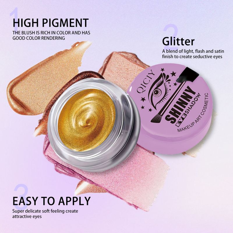 QICIY+10 Flashing Long-lasting Color Rendering Non-smudging Waterproof Brightening Eyeshadow Makeup_voghion.com