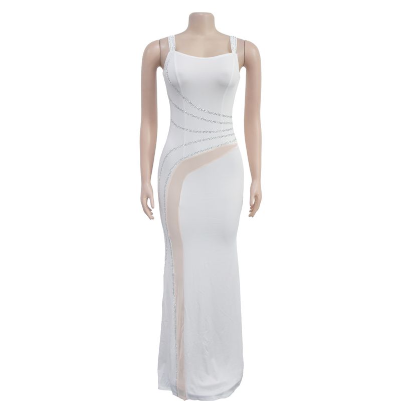 Women’s Mesh Diamond-Pattern Dress – Sexy & Breathable Summer Bodycon Fit_voghion.com