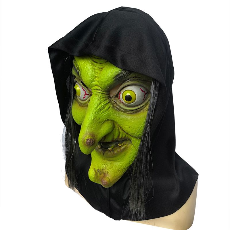 Halloween Flesh Colored Witch Mask Haunted House Escape Room Costume Prank Woman Headgear Character Play Props_voghion.com