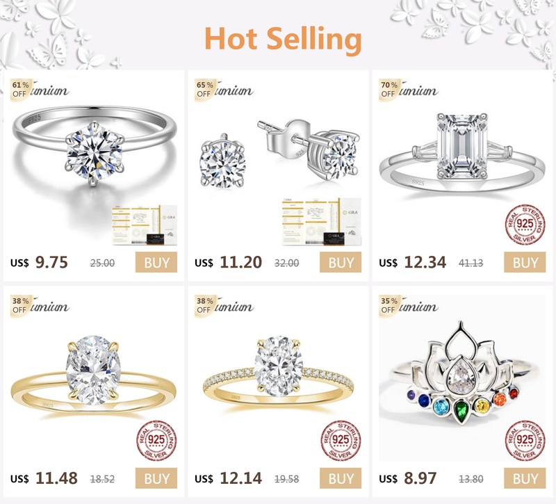 Moda Trumium 3CT Sterg Sier Fidanzamento Taglio Ovale Solitario Zirconia Cubica Anelli di Promessa di Nozze per Donne Gioielleria Fine_voghion.com