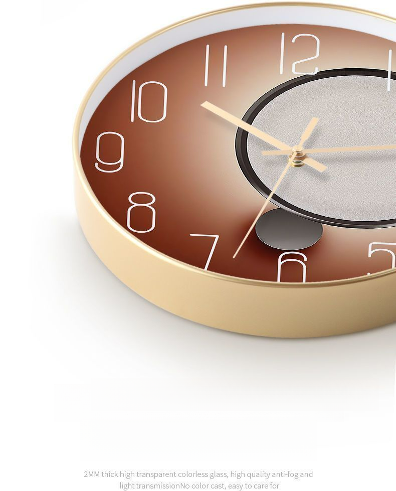 Light Luxury Modern Minimalist Radio-Controlled Automatic Time Adjustment Fashionable Home Living Dining Room Silent_voghion.com