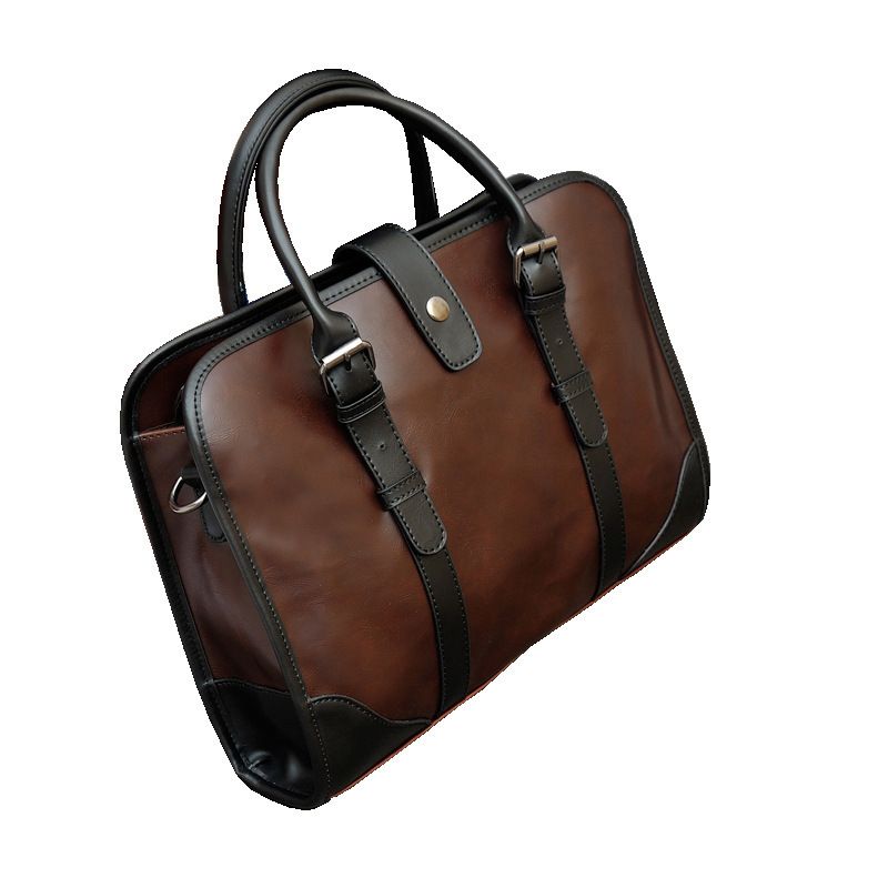 2023 New Trendy Business Handbag Shoulder Briefcase Leather Men's Bag_voghion.com