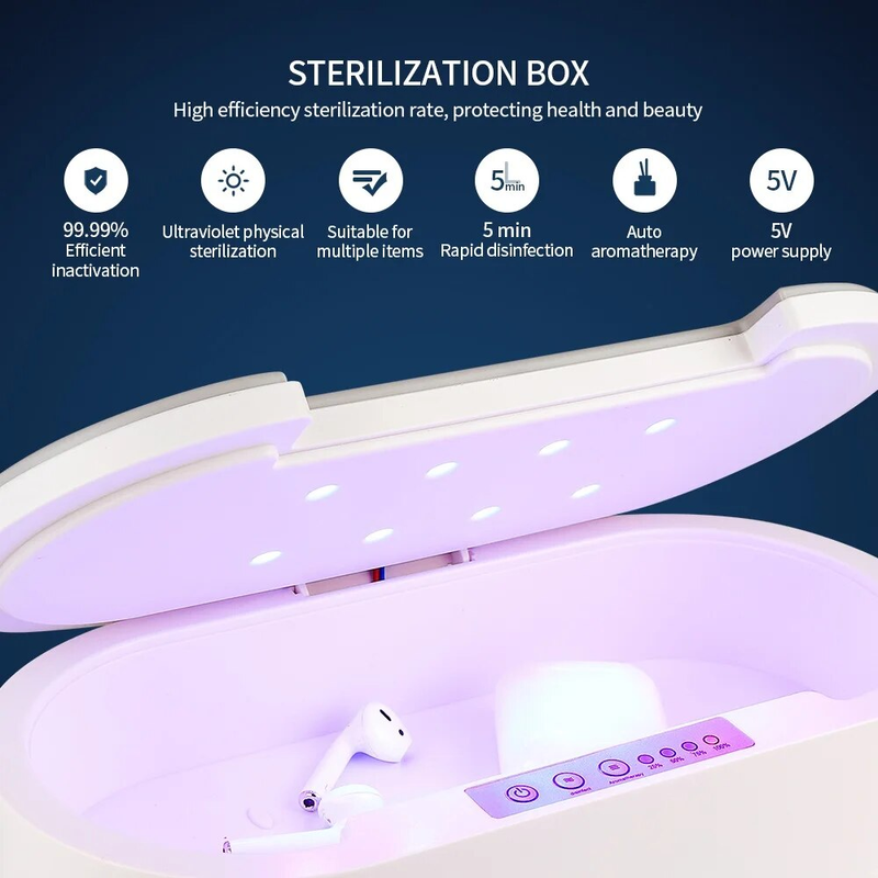 Sterilizzatore multifunzione Aromaterapia Luce UV Disinfezione Scatola Aromaterapia Deodorare Sterilizzatore per gioielli Occhiali Telefono_voghion.com