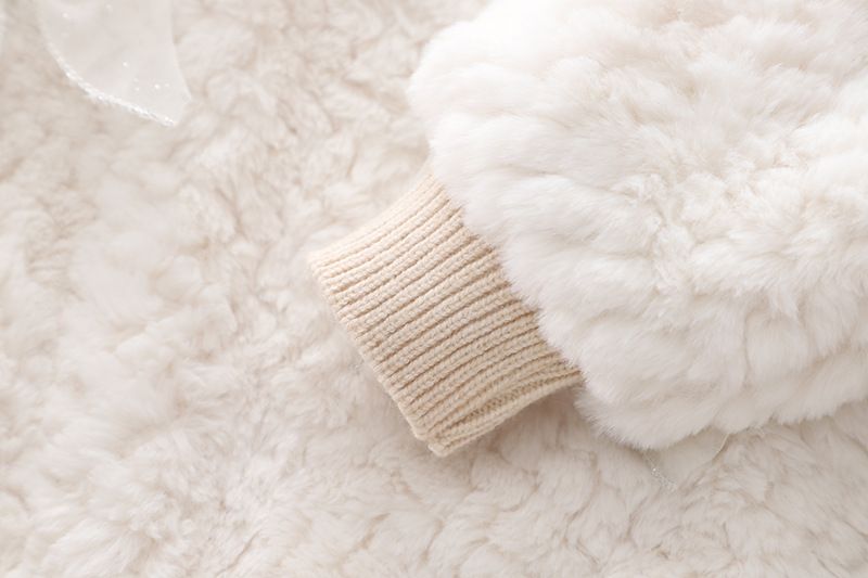 Pull en velours épais pour filles, haut chaud, nouveau style coréen, col rond, imitation fourrure, pour bébés et enfants, hiver 2022_voghion.com