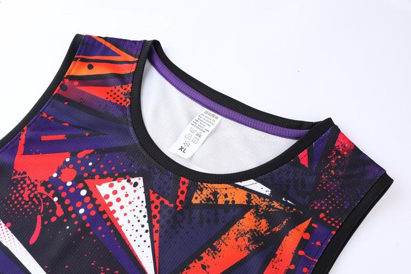 Basketball suit set, men's printed quick drying loose vest, sports letting training team uniform, student jsey,_voghion.com