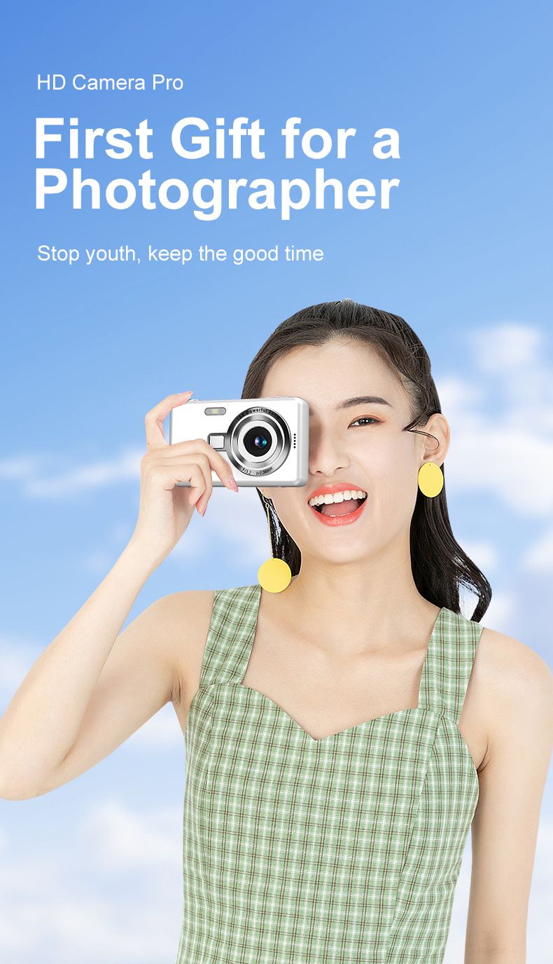 CCD HD 4K Pixel Digital Student Entry Mini Card Home Shooting Camera_voghion.com