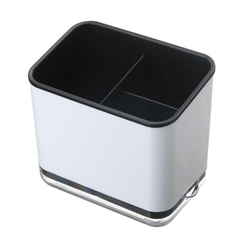 Lot de 2 supports de rangement multifonctionnels pour cuillères, fourchettes et baguettes, avec égouttoir à couverts à double niveau pour la cuisine._voghion.com