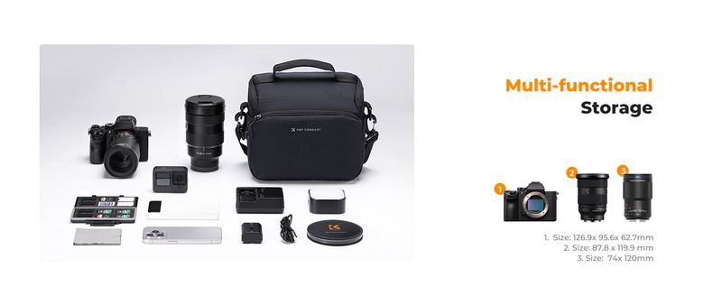 12 Bag K&F Concept Photography Outdoor Crossbody Waterproof Shoulder Backpack DSLR/SLR Camera Case For Instax Mini_voghion.com