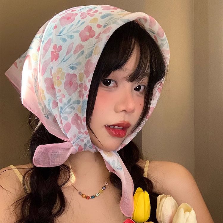 Spring And Summer French Small Square Women's Fashion Forest Decoration, Collar Headband, Scarf, Sweet And Lovely_voghion.com