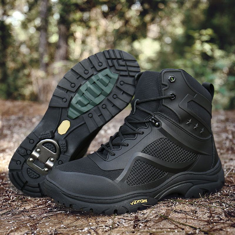 Herbst und Winter Anti-Rutsch-Stahlkappe Große Größe Militär Outdoor Klettern High-Top Wanderstiefel für Männer_voghion.com