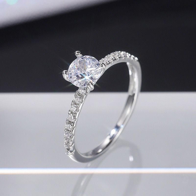 Anello di fidanzamento da donna in platino placcato in rame, con diamanti, di lusso e con zirconi_voghion.com