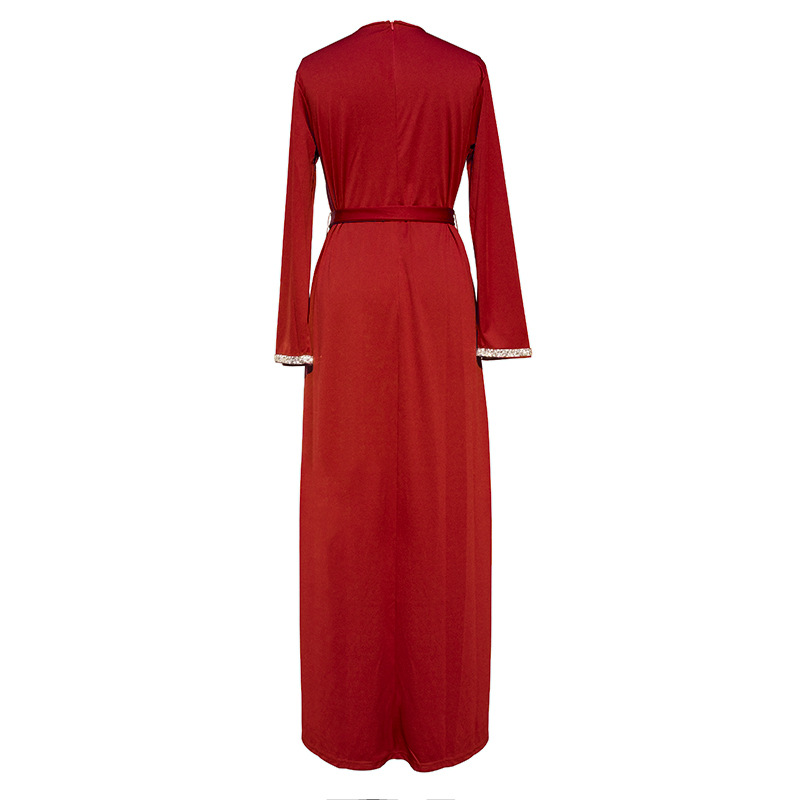 Damenbekleidung Modekleid Abaya Langer Rock Muslimisches Kleid_voghion.com