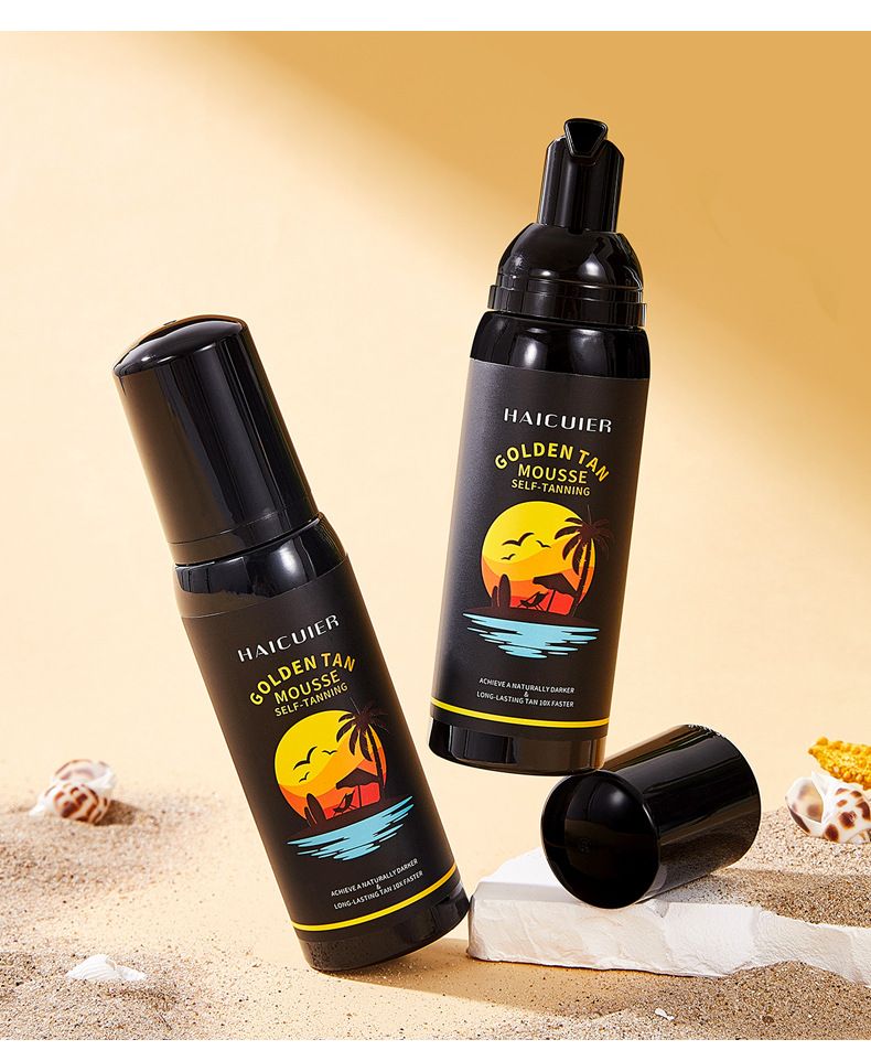 Cross Border Haicuier Gold Tanning Mousse Body Moisturizing Bronze Wheat Color Sunless Sunbathing Tanning Lotion_voghion.com