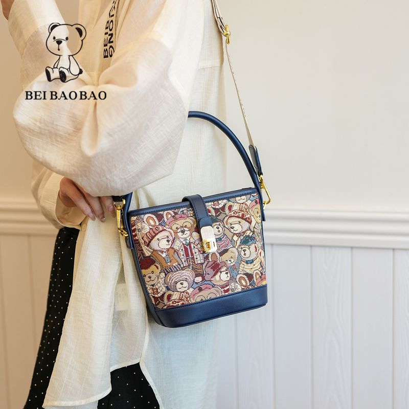 Beibao Large Capacity Bucket Niche Design Handbag Versatile Women's Single Shoulder Crossbody Bag_voghion.com
