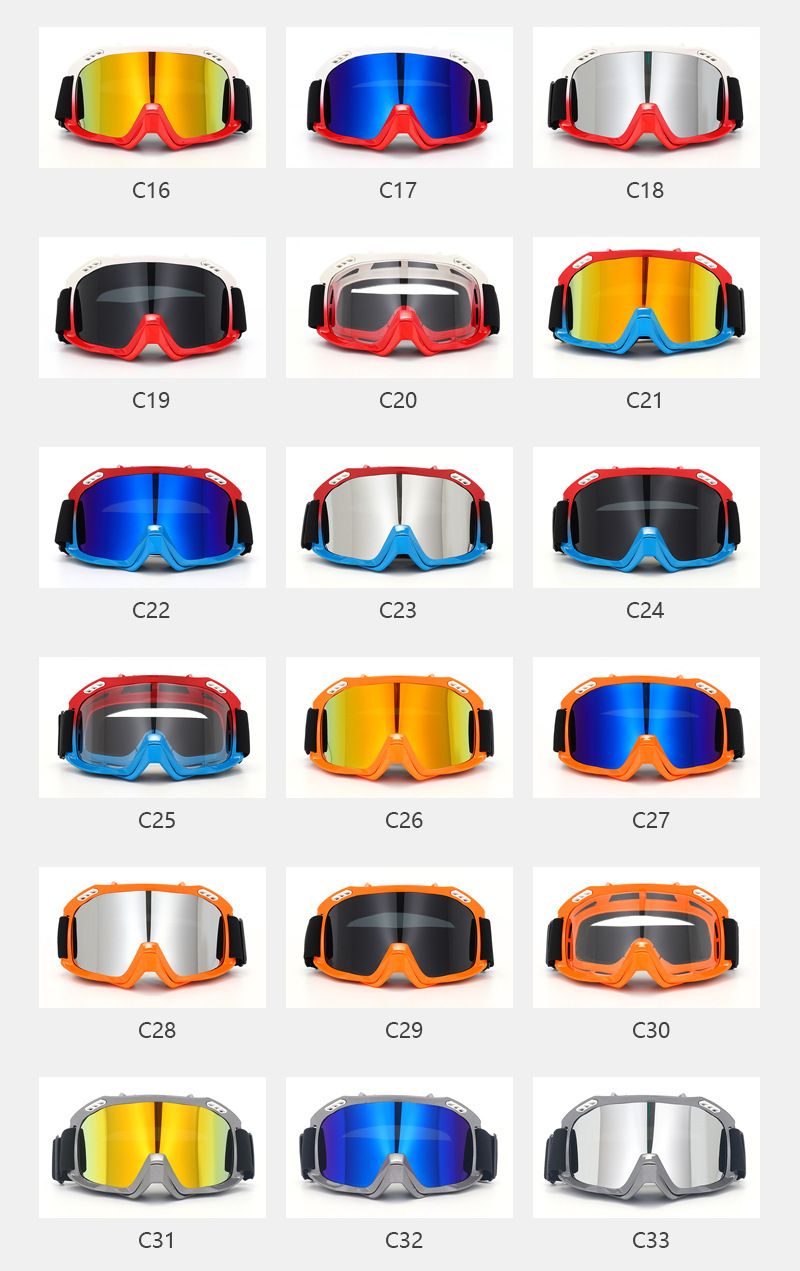 Motorbrillen, off-road fietsbrillen, winddichte zonnebrillen voor mountainbiken, motorcrosshelmen, vizier met verwisselbare lenzen_voghion.com