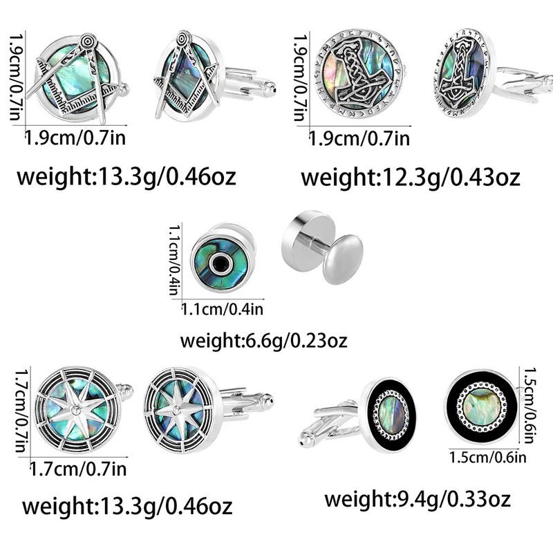 creative personality new cufflinks fashionable and versatile colorful round cufflinks business suit shirt accessories_voghion.com