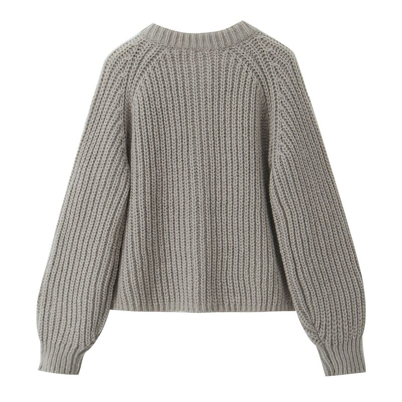 Damenbekleidung Strickjacke lockerer Pullover Damen Strickpullover beliebte 8 Farben_voghion.com